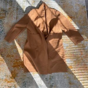 Brown long coat with pockets